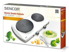 Sencor SCP 2250WH Dupla sütőlap Konyhai termékek - Sütő-főzőlap, tűzhely (szabadonálló) - Elektromos főzőlap (szabadonálló) - 274754
