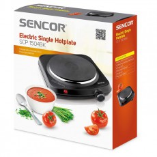 Sencor SCP 1504BK-EUE3 Hordozható elektromos főzőlap - fekete Konyhai termékek - Sütő-főzőlap, tűzhely (szabadonálló) - Elektromos főzőlap (szabadonálló) - 353627