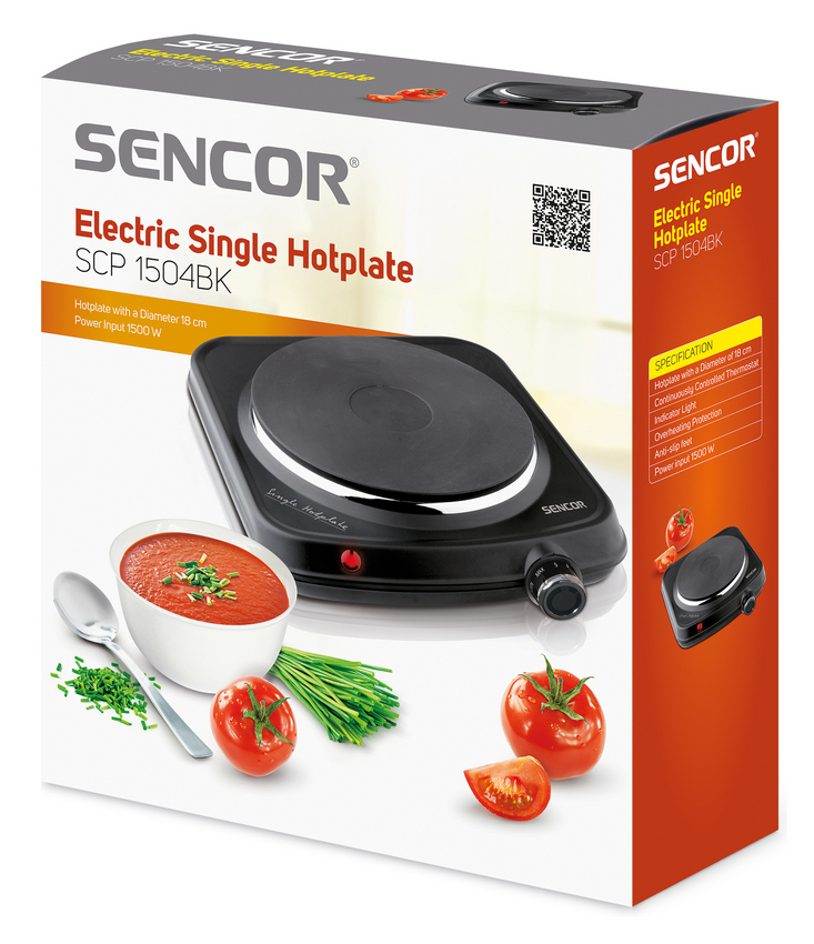 Sencor SCP 1504BK elektromos főzőlap Konyhai termékek - Sütő-főzőlap, tűzhely (szabadonálló) - Elektromos főzőlap (szabadonálló) - 342107