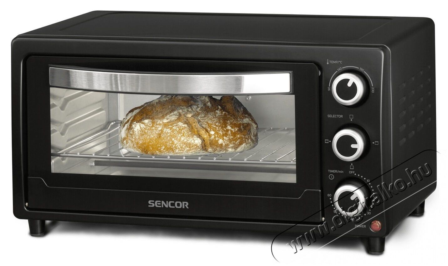 Sencor SEO 1710BK elektromos mini sütő Konyhai termékek - Sütő-főzőlap, tűzhely (szabadonálló) - Mini sütő / mini grill / mini konyha - 342112