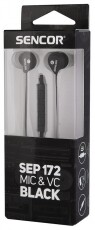 Sencor SEP 172 VCM fülhallgató headset - fekete Audio-Video / Hifi / Multimédia - Fül és Fejhallgatók - Fülhallgató mikrofonnal / headset - 351987