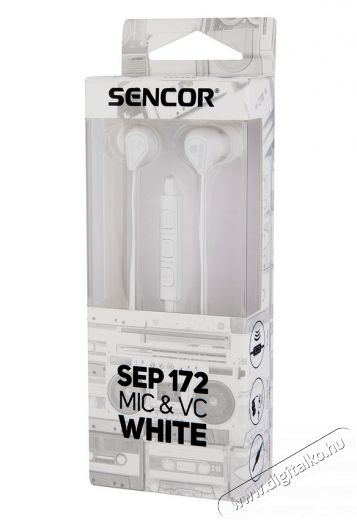 Sencor SEP 172 VCM Fülhallgató - fehér Audio-Video / Hifi / Multimédia - Fül és Fejhallgatók - Fülhallgató mikrofonnal / headset - 351992