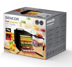 Sencor SFD 7000BK Aszalógép - fekete Konyhai termékek - Konyhai kisgép (sütés / főzés / hűtés / ételkészítés) - Gyümölcsaszaló - 351995