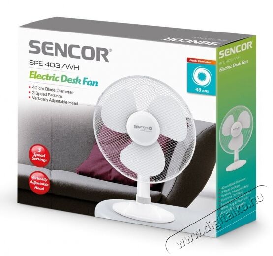 Sencor SFE 4037WH Ventilátor asztali Háztartás / Otthon / Kültér - Ventilátor / Légkondicionáló - Asztali ventilátor - 346009