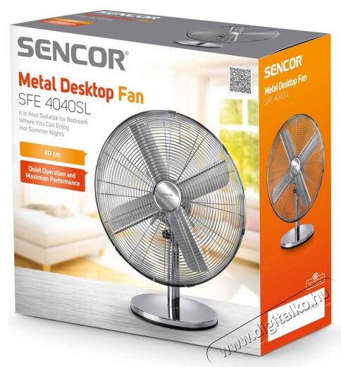 Sencor SFE 4040SL asztali ventilátor Háztartás / Otthon / Kültér - Ventilátor / Légkondicionáló - Asztali ventilátor - 336091