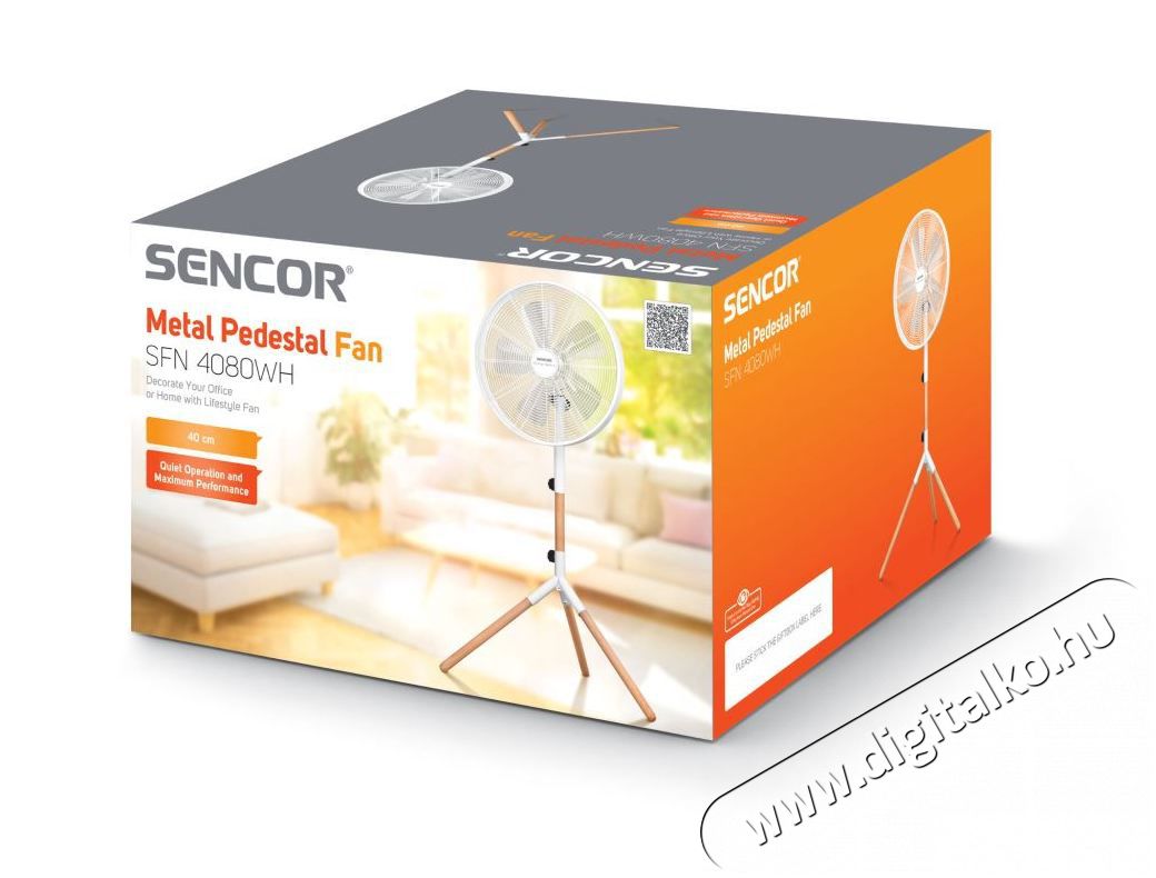 Sencor SFN 4080WH álló ventilátor Háztartás / Otthon / Kültér - Ventilátor / Légkondicionáló - Álló / padló ventilátor - 346010