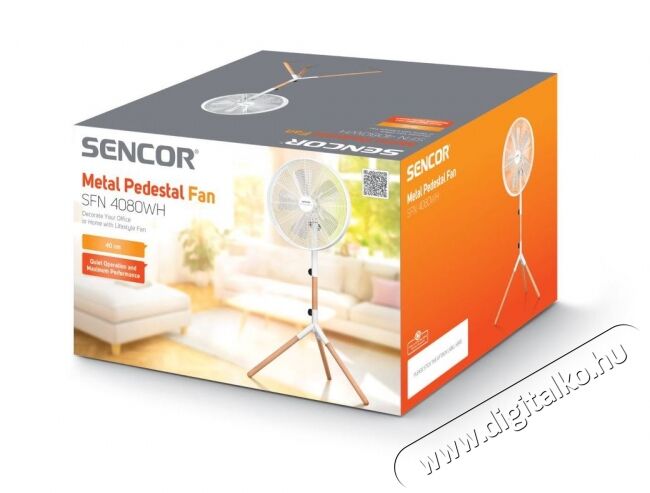 Sencor SFN 4080WH álló ventilátor Háztartás / Otthon / Kültér - Ventilátor / Légkondicionáló - Álló / padló ventilátor - 346010