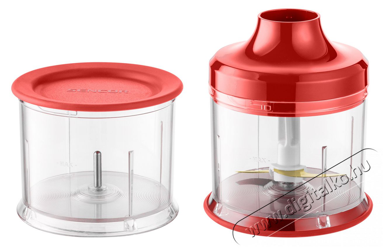 Sencor SHB 4464RD Botmixer szett - piros Konyhai termékek - Konyhai kisgép (előkészítés / feldolgozás) - Botmixer - 349318