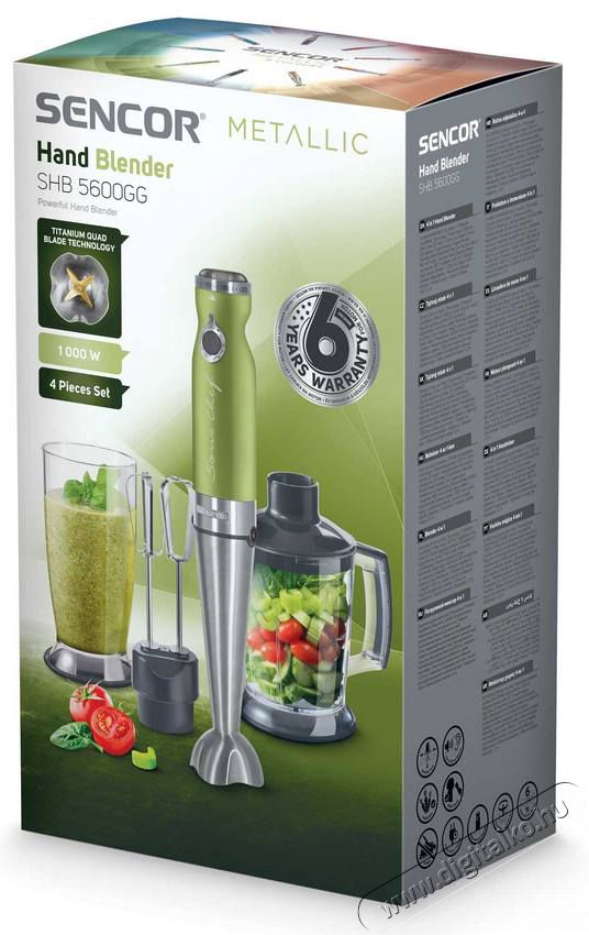 Sencor SHB 5600GG-EUE3 4in1 Botmixerszett Konyhai termékek - Konyhai kisgép (előkészítés / feldolgozás) - Botmixer - 361488