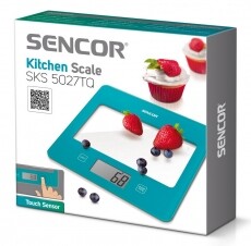 Sencor SKS 5027TQ Konyhai mérleg - kék Konyhai termékek - Konyhai mérleg - 274795