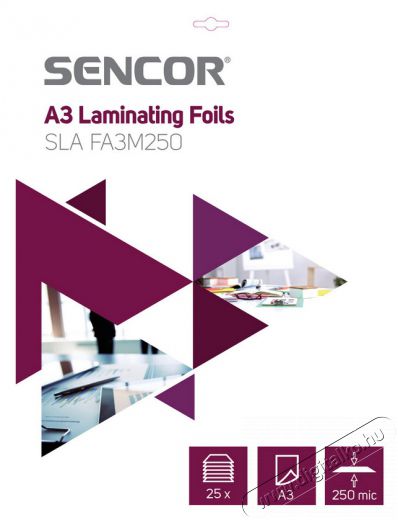 Sencor SLA FA3M250 lamináló fólia Iroda és számítástechnika - Papír kezelő termék - Lamináló fólia - 307640