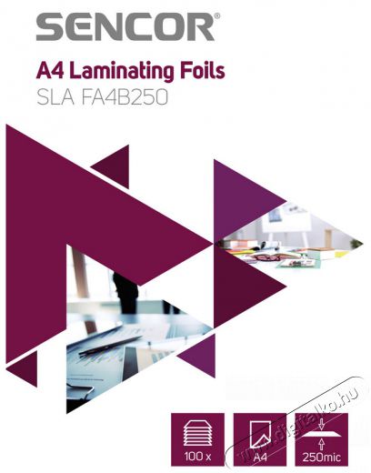Sencor SLA FA4B250 lamináló fólia Iroda és számítástechnika - Papír kezelő termék - Lamináló fólia - 307631