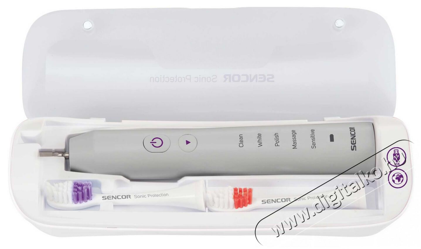 Sencor SOC 3200SL elektromos fogkefe Szépségápolás / Egészség - Száj / fog ápolás - Elektromos fogkefe - 336099