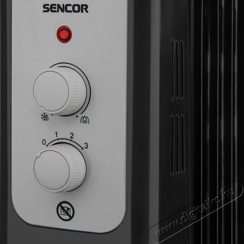 Sencor SOH 3309BK Elektromos Olajradiátor - fekete Háztartás / Otthon / Kültér - Fűtés - Olajradiátor - 346055