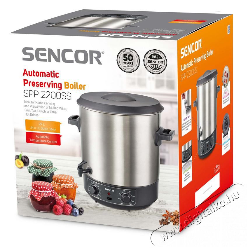 Sencor SPP 2200SS Elektromos főzőedény Konyhai termékek - Konyhai kisgép (sütés / főzés / hűtés / ételkészítés) - Légkeveréses főzőgép / elektromos kukta / multifunkciós sütő - 352028