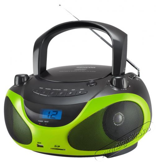 Sencor SPT 228 BG Hordozható rádió - fekete/zöld Audio-Video / Hifi / Multimédia - Hordozható CD / DVD / Multimédia készülék - Hordozható CD / Multimédia rádiómagnó / Boombox - 274592