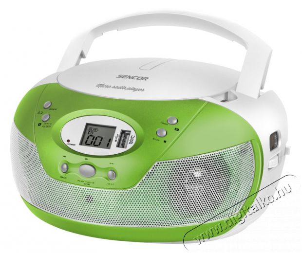Sencor SPT 229 GN hordozható CD-s rádió - zöld Audio-Video / Hifi / Multimédia - Hordozható CD / DVD / Multimédia készülék - Hordozható CD / Multimédia rádiómagnó / Boombox - 283218