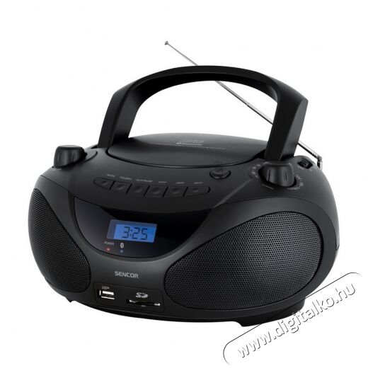 Sencor SPT 3228 B FM rádió CD/BT/MP3/USB/SD/AUX-vel Audio-Video / Hifi / Multimédia - Hordozható CD / DVD / Multimédia készülék - Hordozható CD / Multimédia rádiómagnó / Boombox - 352031