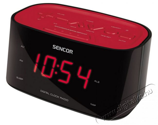 Sencor SRC 180RD Rádiós ébresztő - piros Audio-Video / Hifi / Multimédia - Rádió / órás rádió - Ébresztőórás rádió - 274598