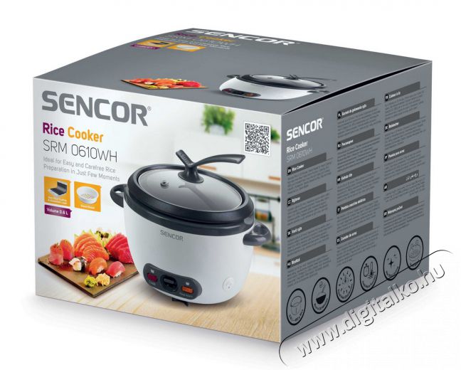 Sencor SRM 0610WH Rizsfőző Konyhai termékek - Konyhai kisgép (sütés / főzés / hűtés / ételkészítés) - Rizsfőző - 346072