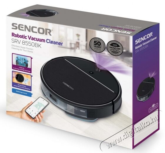 Sencor SRV 8550BK Robotporszívó Háztartás / Otthon / Kültér - Porszívó / takarítógép - Robotporszívó - 364614