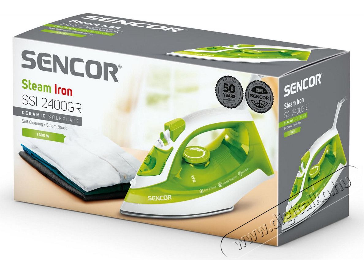 Sencor SSI 2400GR Gőzölős vasaló(kerámia)SENCOR Újdonságok - Új termékek - 346074