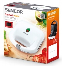 Sencor SSM 3120WH szendvics sütő Konyhai termékek - Konyhai kisgép (sütés / főzés / hűtés / ételkészítés) - Melegszendvics / gofri sütő - 329097