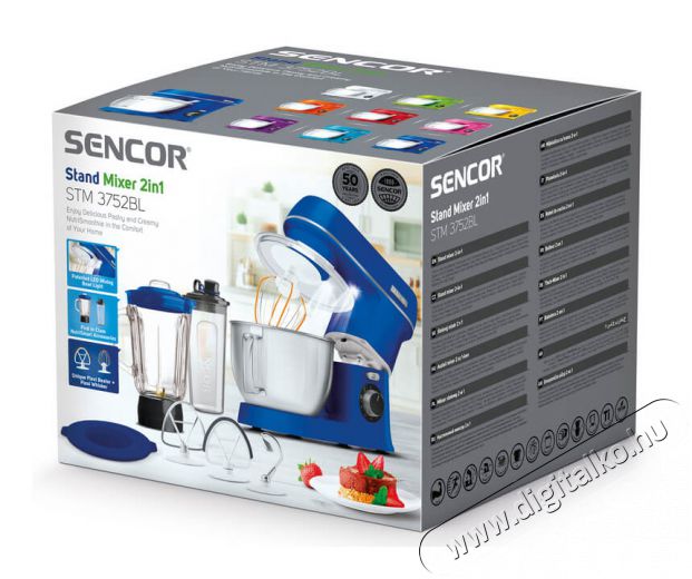 Sencor STM 3752BL Konyhai robotgép - kék Konyhai termékek - Konyhai kisgép (előkészítés / feldolgozás) - Konyhai robotgép - 349355