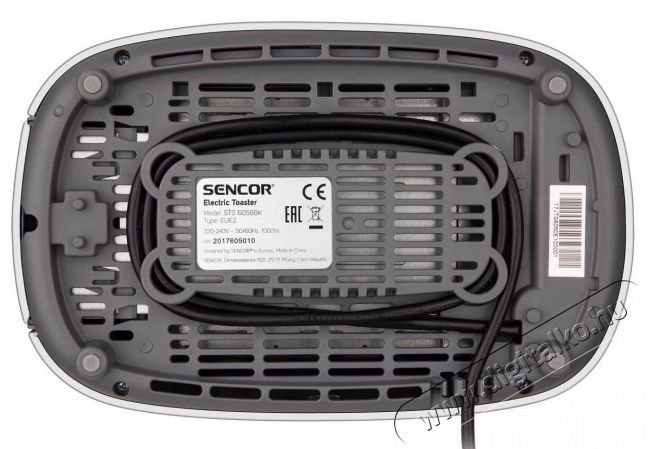 Sencor STS 6058BK kenyérpirító - fekete Konyhai termékek - Konyhai kisgép (sütés / főzés / hűtés / ételkészítés) - Kenyérpirító - 336117