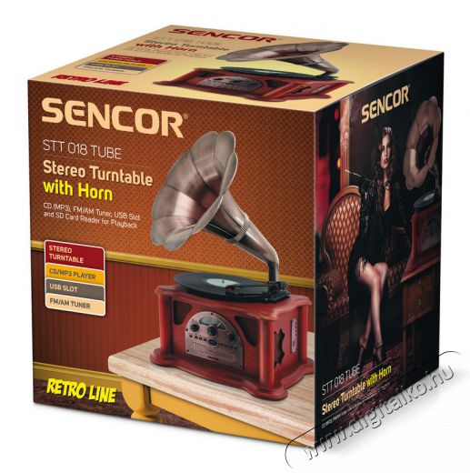 Sencor STT 018 Tube régimódi lemezjátszó Audio-Video / Hifi / Multimédia - Bakelit lemezjátszó - Bakelit lemezjátszó - 275972