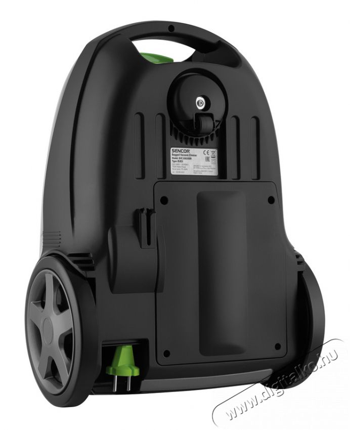 Sencor SVC 6900GR 4AAAA EcoPower Porzsákos porszívó - zöld Háztartás / Otthon / Kültér - Porszívó / takarítógép - Porzsákos porszívó - 349367