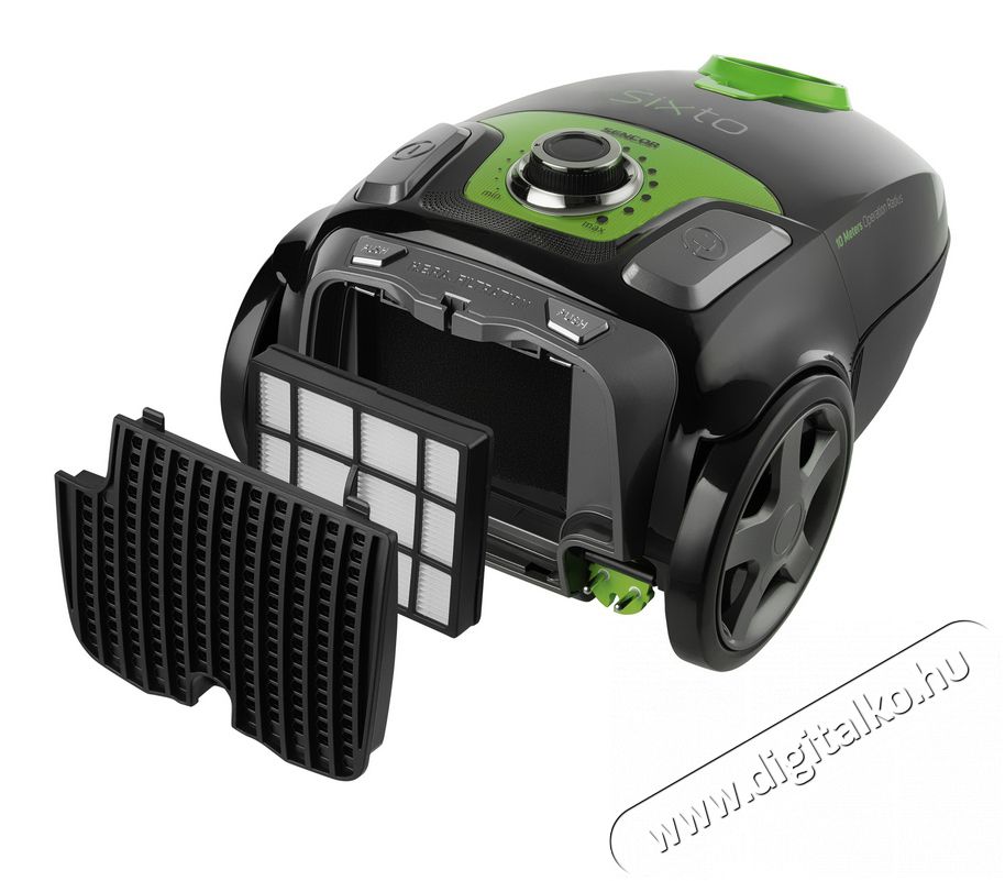 Sencor SVC 6900GR 4AAAA EcoPower Porzsákos porszívó - zöld Háztartás / Otthon / Kültér - Porszívó / takarítógép - Porzsákos porszívó - 349367