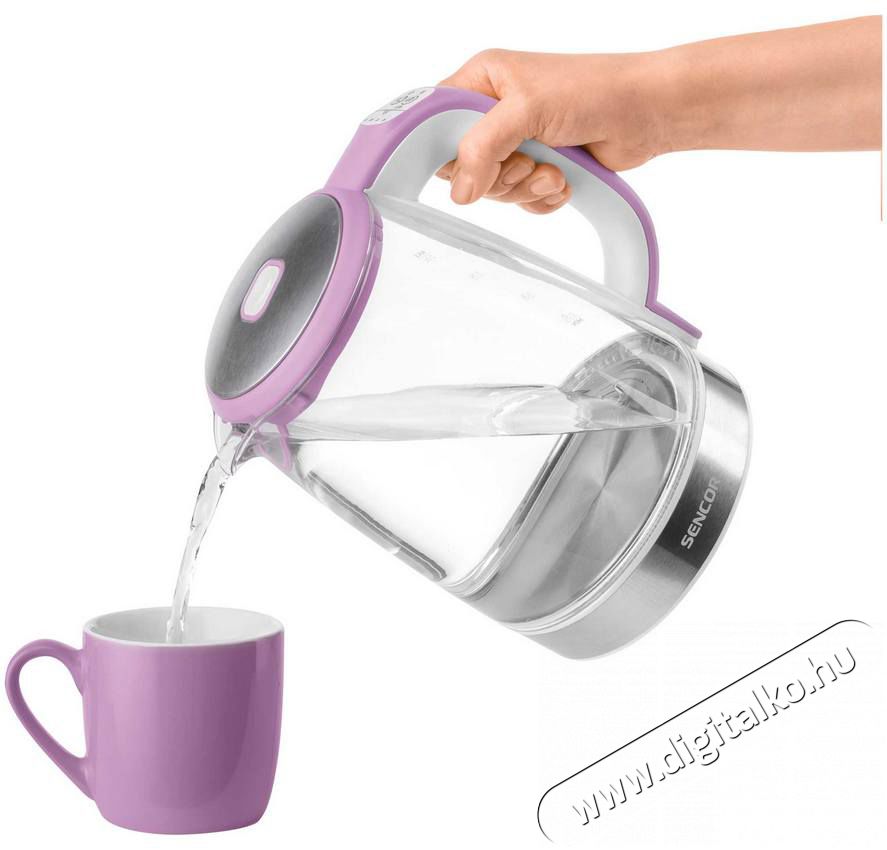Sencor SWK 2198RS Üveg Vízforraló - pink Konyhai termékek - Vízforraló / teafőző - 352054