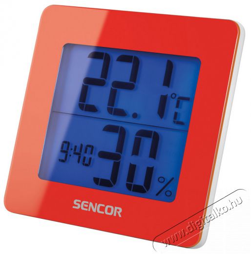 Sencor SWS 15 RD Hőmérő páratartalom-mérő órával - piros Háztartás / Otthon / Kültér - Lakásfelszerelés - Hőmérő / barométer - 279158