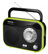 Sencor SRD 210 BGN Hordozható rádiókészülék - fekete/zöld Audio-Video / Hifi / Multimédia - Rádió / órás rádió - Hordozható, zseb-, táska rádió - 275562