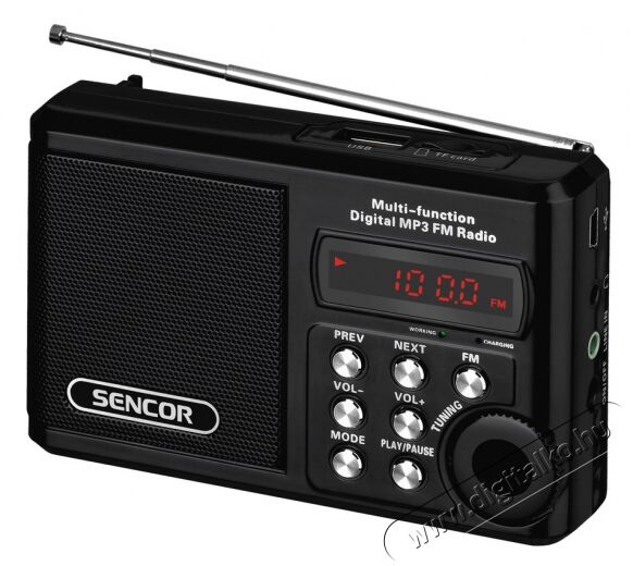 Sencor SRD 215 B Zsebrádió Audio-Video / Hifi / Multimédia - Rádió / órás rádió - Hordozható, zseb-, táska rádió - 275561