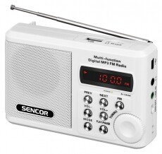 Sencor SRD 215 Zsebrádió - fehér Audio-Video / Hifi / Multimédia - Rádió / órás rádió - Hordozható, zseb-, táska rádió - 260548