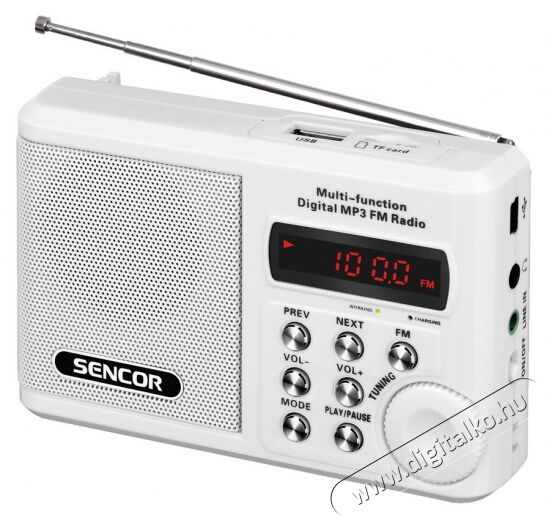 Sencor SRD 215 Zsebrádió - fehér Audio-Video / Hifi / Multimédia - Rádió / órás rádió - Hordozható, zseb-, táska rádió - 260548