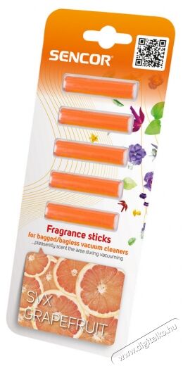 Sencor SVX GRAPEFRUIT Illatosító rudak porzsákos/porzsák nélküli porszívóhoz (grapefruit illat) Háztartás / Otthon / Kültér - Porszívó / takarítógép - Egyéb kiegészítő - 270396