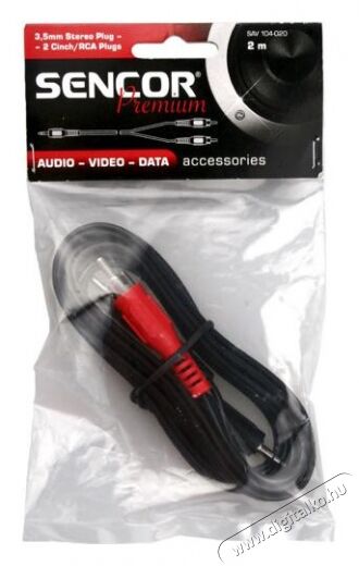 Sencor SAV 104-020 3,5mm Jack / 2 RCA kábel 2M Tv kiegészítők - Kábel / csatlakozó - Jack-RCA kábel - 261009