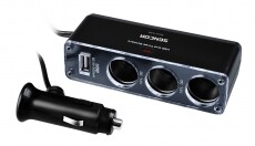 Sencor SCH 440 USB töltő és szivargyújtó elosztó Autóhifi / Autó felszerelés - Autós töltő / szivargyújtó adapter - 260613