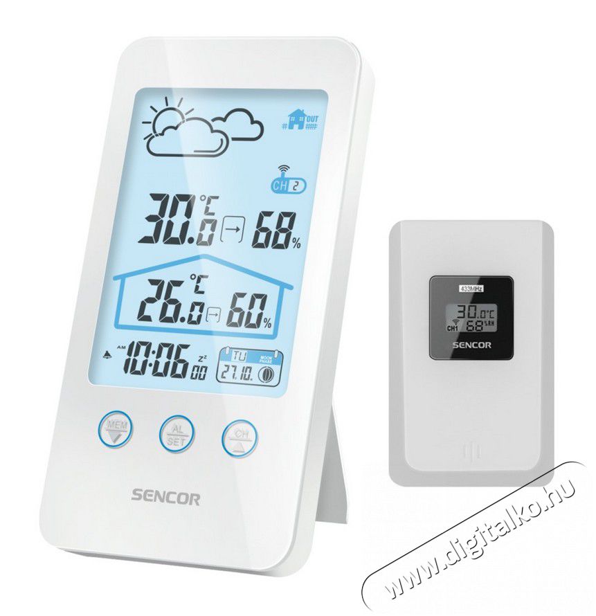 Sencor SWS 3000 W időjárás állomás Háztartás / Otthon / Kültér - Lakásfelszerelés - Időjárás állomás - 349375