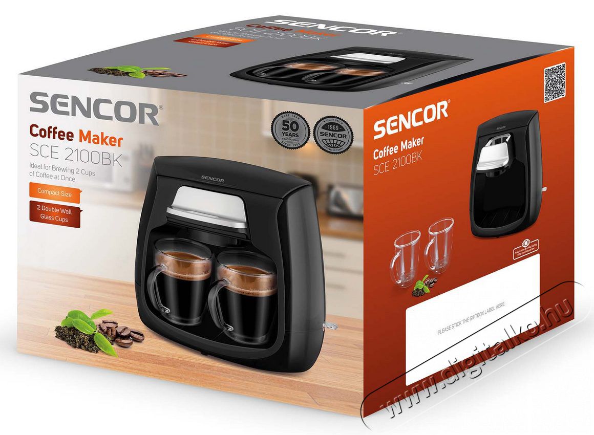 Sencor SCE 2100BK Filteres kávéfőző Konyhai termékek - Kávéfőző / kávéörlő / kiegészítő - Filteres kávéfőző - 364568