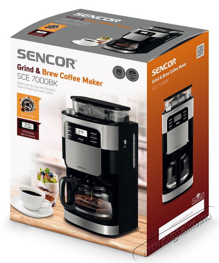 Sencor SCE 7000BK filteres kávéfőző Konyhai termékek - Kávéfőző / kávéörlő / kiegészítő - Filteres kávéfőző - 361480