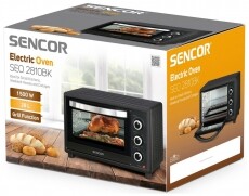 Sencor SEO 2810BK elektromos mini sütő Konyhai termékek - Sütő-főzőlap, tűzhely (szabadonálló) - Mini sütő / mini grill / mini konyha - 342113