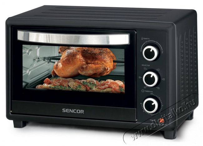Sencor SEO 2810BK elektromos mini sütő Konyhai termékek - Sütő-főzőlap, tűzhely (szabadonálló) - Mini sütő / mini grill / mini konyha - 342113