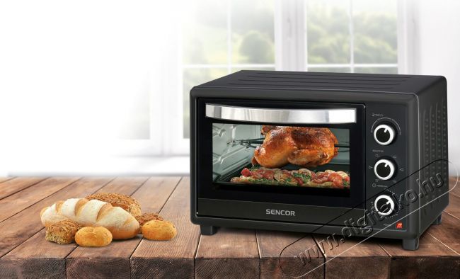 Sencor SEO 2810BK elektromos mini sütő Konyhai termékek - Sütő-főzőlap, tűzhely (szabadonálló) - Mini sütő / mini grill / mini konyha - 342113