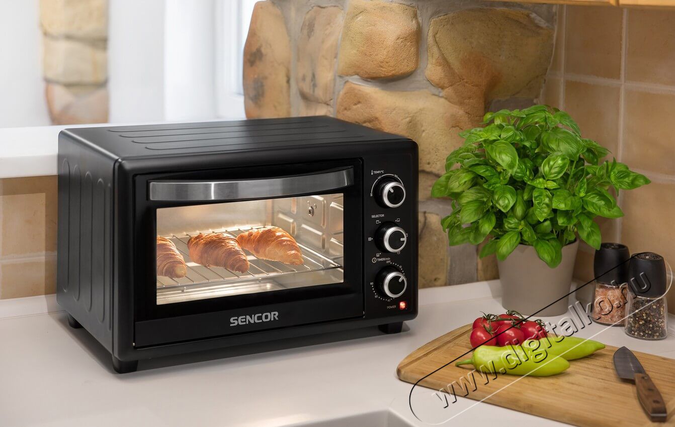 Sencor SEO 2810BK elektromos mini sütő Konyhai termékek - Sütő-főzőlap, tűzhely (szabadonálló) - Mini sütő / mini grill / mini konyha - 342113