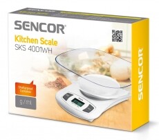 Sencor SKS 4001WH Konyhai mérleg - fehér Konyhai termékek - Konyhai mérleg - 274757