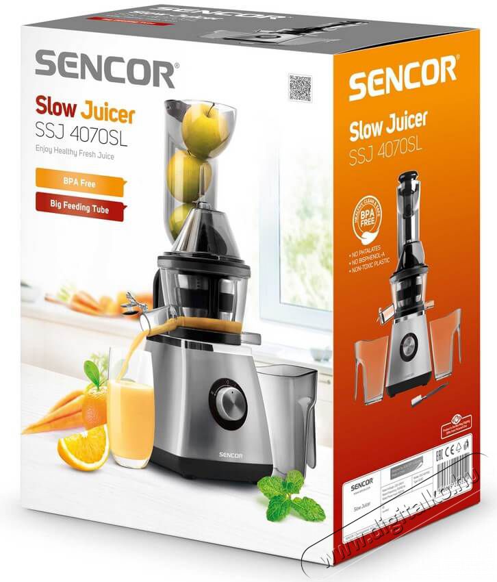 Sencor SSJ 4070SL Slow Juicer gyümölcsprés Konyhai termékek - Konyhai kisgép (előkészítés / feldolgozás) - Gyümölcs centrifuga / prés - 336108